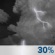 Friday Night: Chance Showers And Thunderstorms then Mostly Cloudy