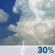 Friday: A chance of showers and thunderstorms between 11am and 2pm, then a slight chance of showers and thunderstorms. Mostly cloudy. High near 79, with temperatures falling to around 77 in the afternoon. Southwest wind 3 to 7 mph. Chance of precipitation is 30%. New rainfall amounts less than a tenth of an inch possible. Friday: Chance Showers And Thunderstorms